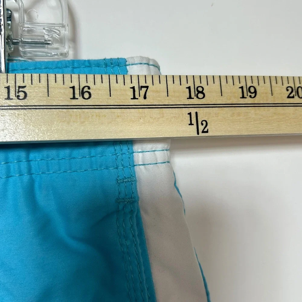 Vintage Y2K Abercrombie & Fitch Blue Board Shorts Puffy Bubble‎ Spellout Logo M